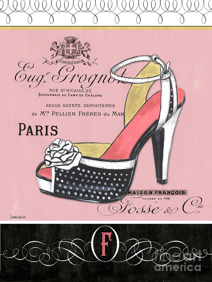 Paris Painting - Elegant French Shoes 2 by Debbie DeWitt