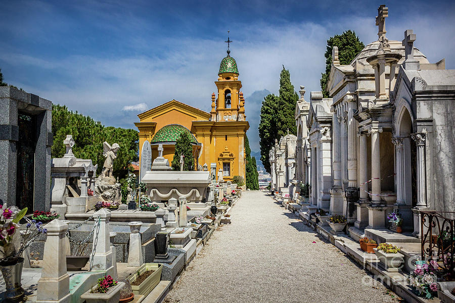 Elegant Gravesites on Castle Hill in Nice, France Photograph by Liesl Walsh