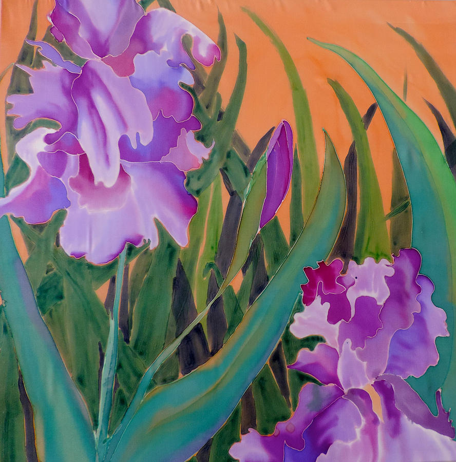 Elegant Iris Painting by Mary Gorman