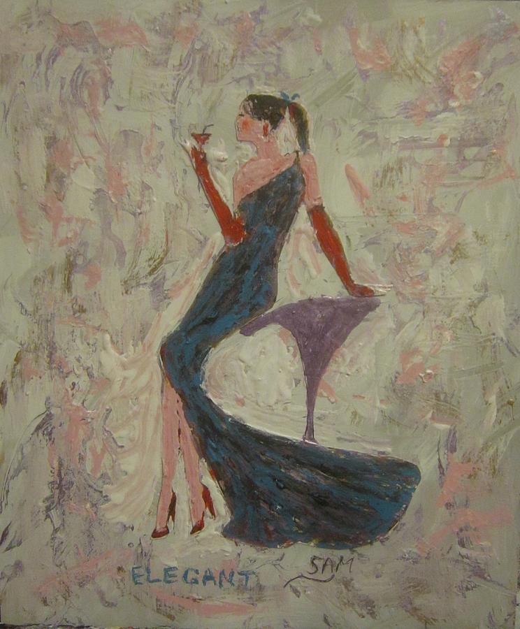 Elegant Lady  Painting by Sam Shaker