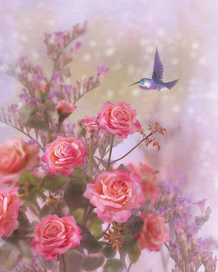 Elegant Roses-2 Digital Art by Nina Bradica