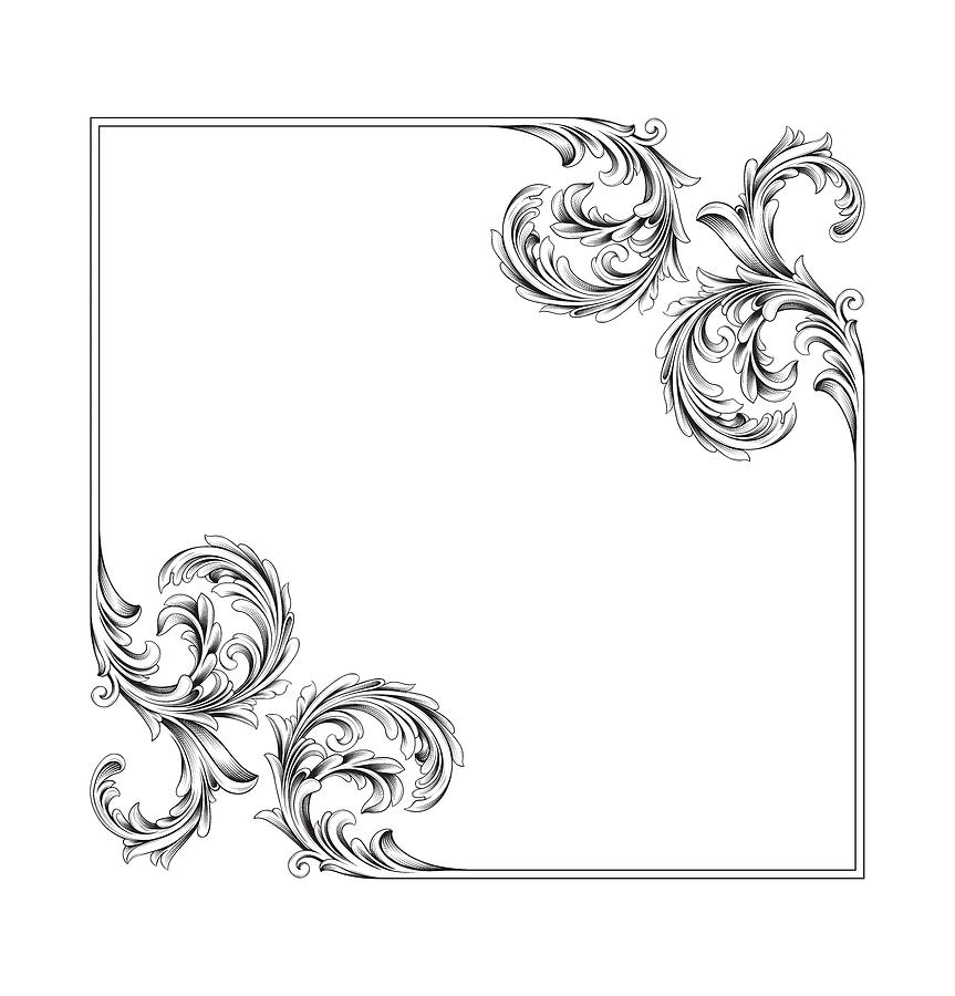 SDS5405 Elegant Scroll Frame (Blank)