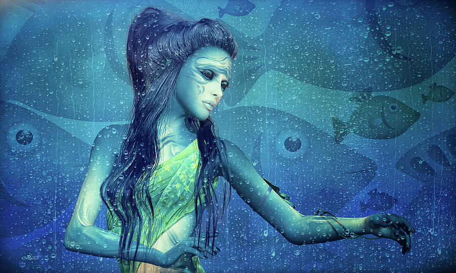 Fish Digital Art - Element Water by Jutta Maria Pusl