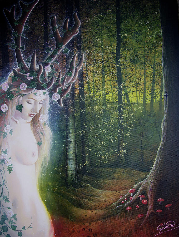 Elen of the Trackways Painting by Yuri Leitch