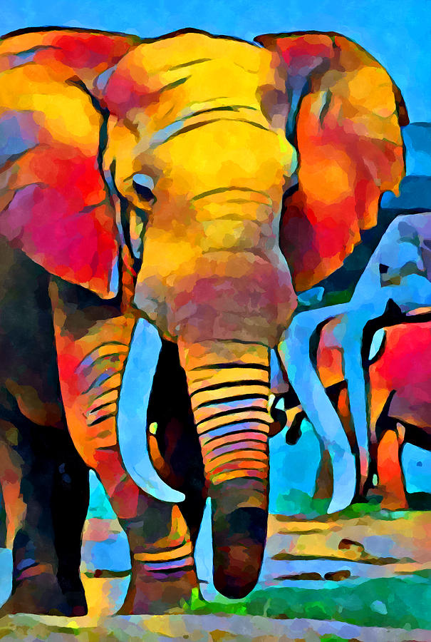 Elephant 3 Painting by Chris Butler