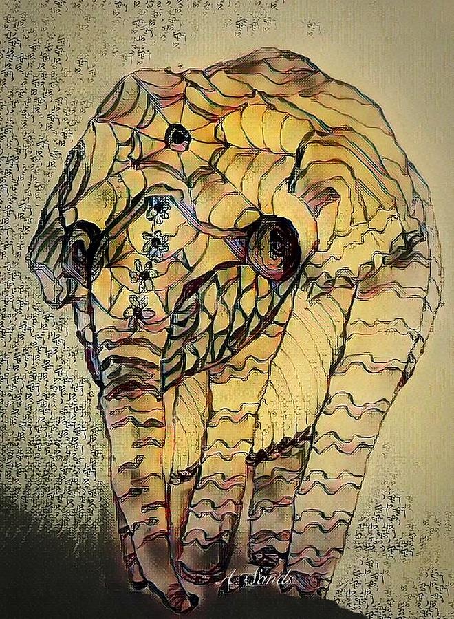 Elephant Abstract Digital Art by Anne Sands