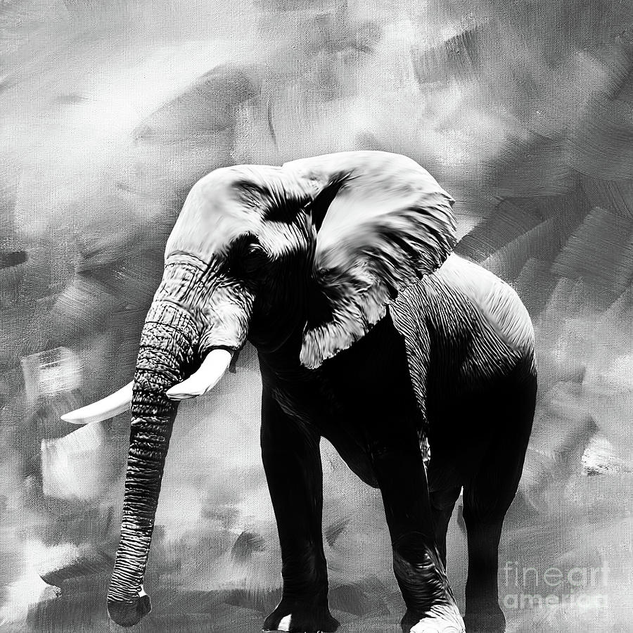 Elephant art 01 Painting by Gull G