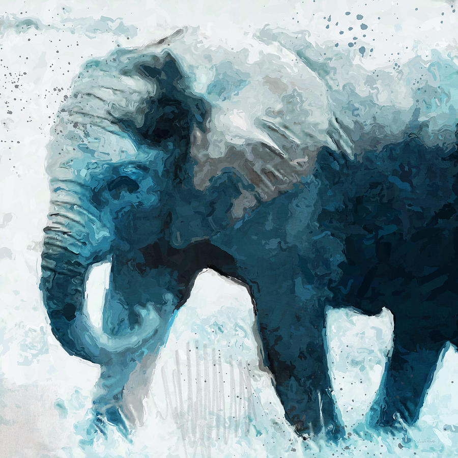 Elephant- Art by Linda Woods Digital Art by Linda Woods