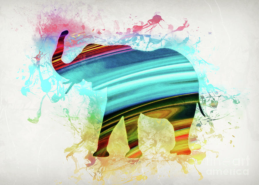 Elephant Art Digital Art by Ian Mitchell