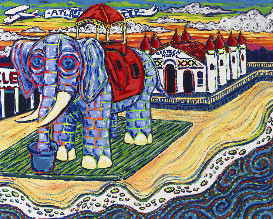Elephant Painting - Elephant Bazaar by Christie Mealo