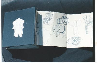 Book Arts Mixed Media - Elephant by Cathey Bayless Book Arts Mixed Media - Elephant by Cathey Bayless