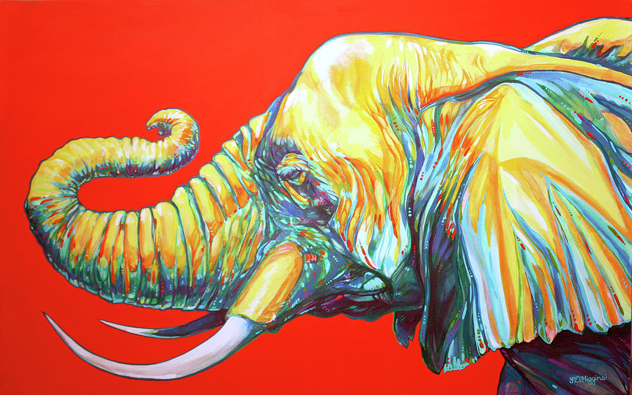 Wildlife Painting - Knysna Elephant by Derrick Higgins