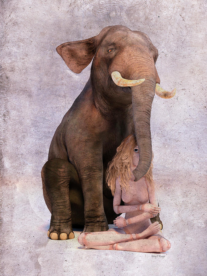 Elephant In The Room Digital Art