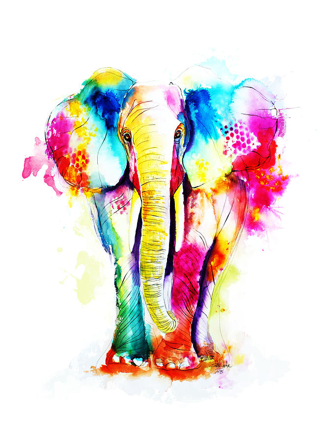 Elephant Painting by Isabel Salvador