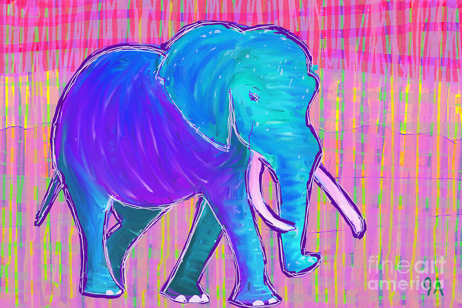 Elephant Painting by Jeremy Aiyadurai