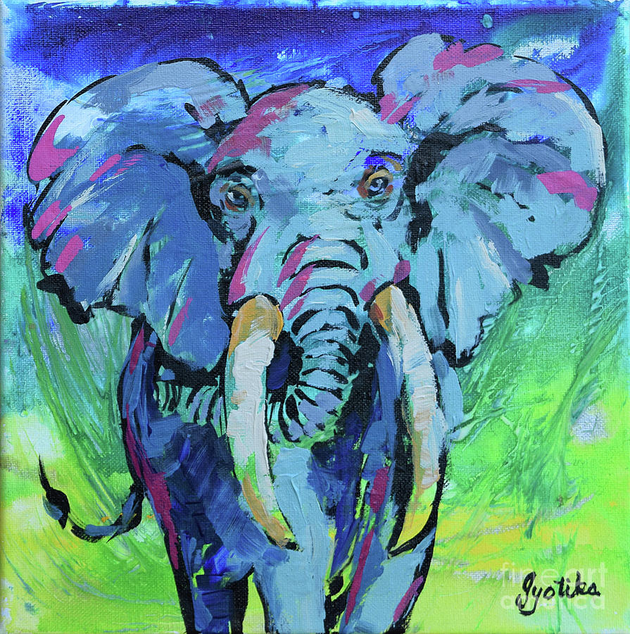 Elephant Painting by Jyotika Shroff