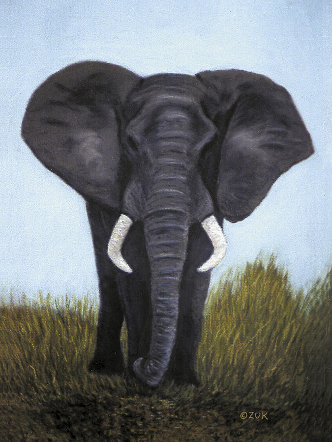 Elephant Painting by Karen Zuk Rosenblatt
