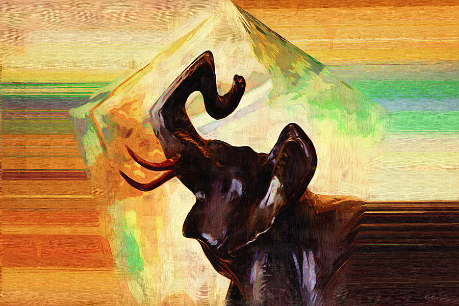 Abstract Painting - Elephant Knows by Holly Ethan