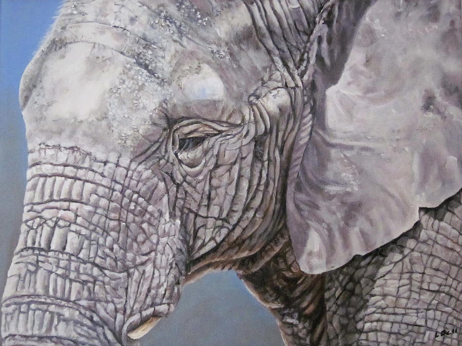 Wildlife Painting - Elephant by Lillian  Bell
