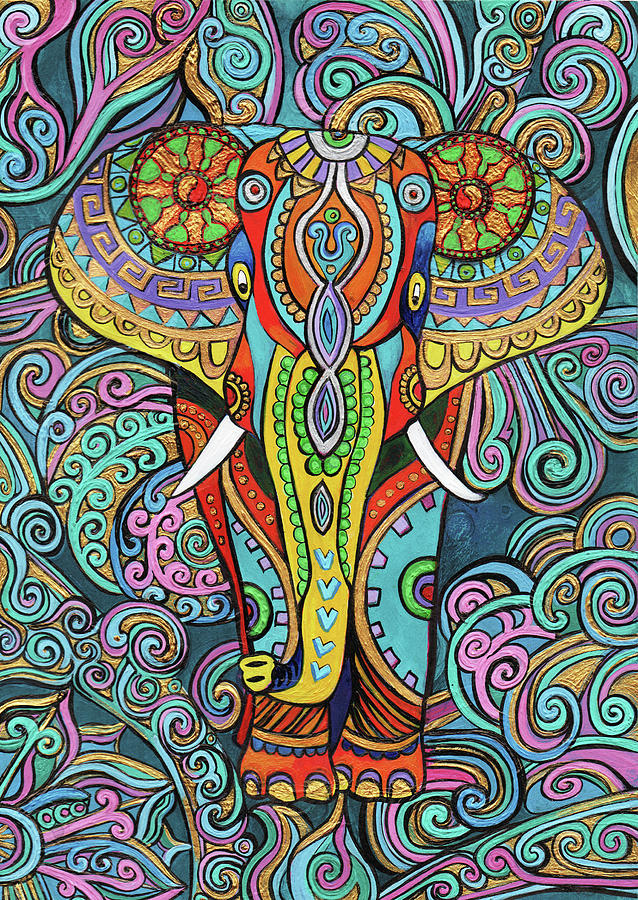 Elephant Mural  Painting by Stephen Humphries