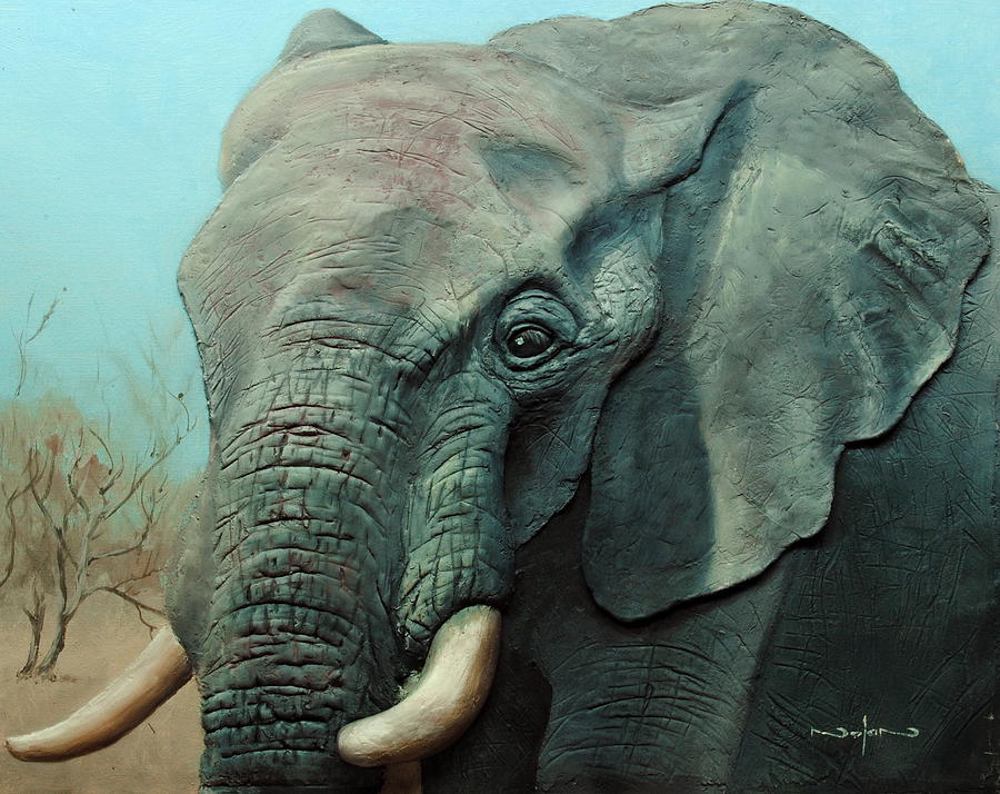 Wildlife Painting - Elephant by Nolan Clark