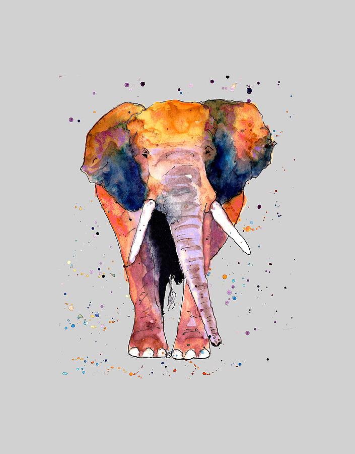 Elephant Painting by Petra Stephens