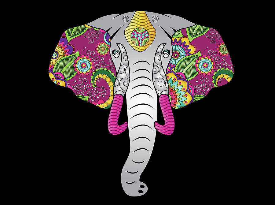 Elephant Power Animal Digital Art by Serena King