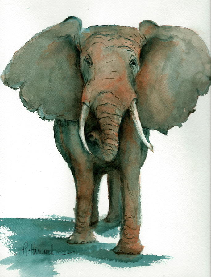 Elephant  Painting by Rhonda Hancock