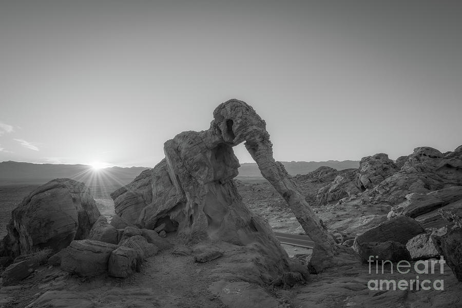 Nature Photograph - Elephant Rock Sunrise BW  by Michael Ver Sprill