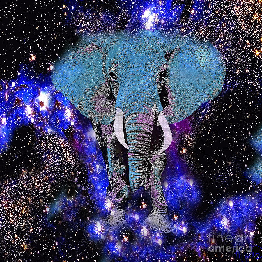 Elephant Painting by Saundra Myles