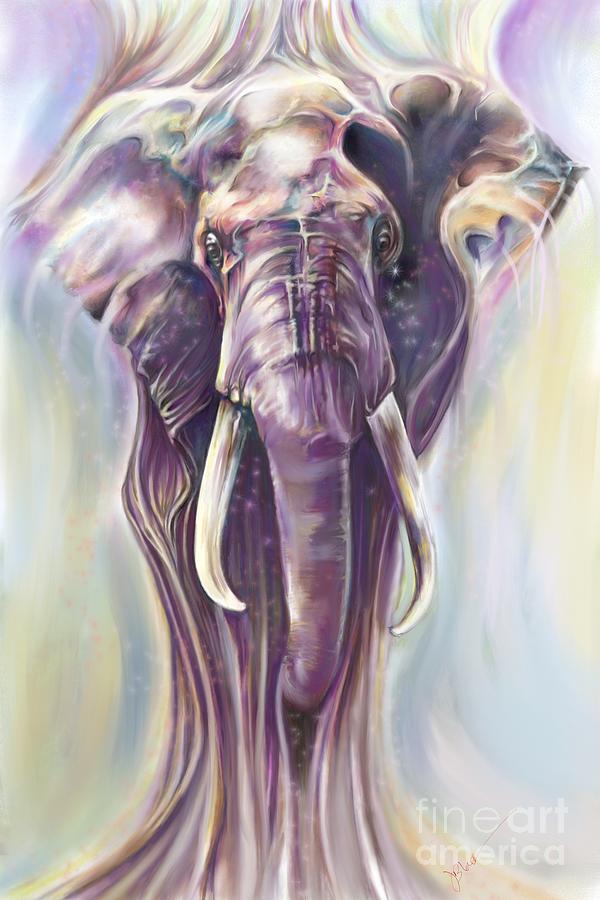 Elephant Spirit Painting by Julianne Black DiBlasi - Pixels