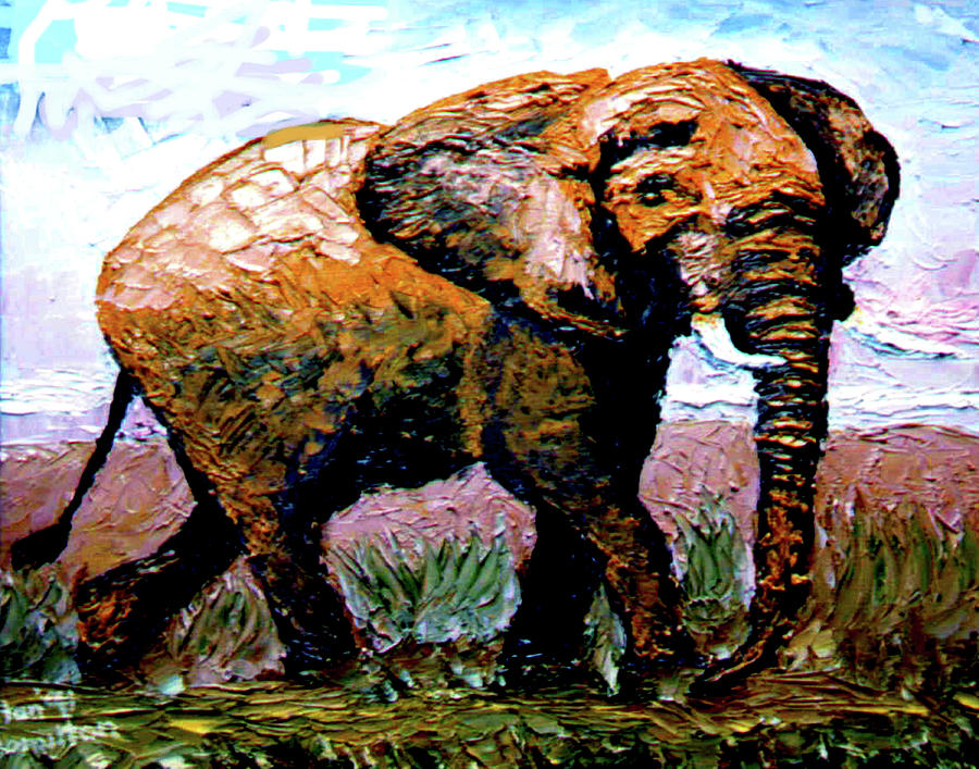 Elephant Painting - Elephant by Stan Hamilton