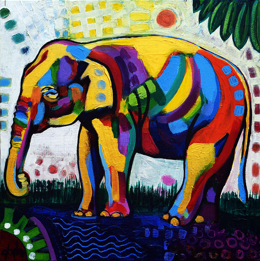 Wildlife Painting - Elephant by Stephen Humphries