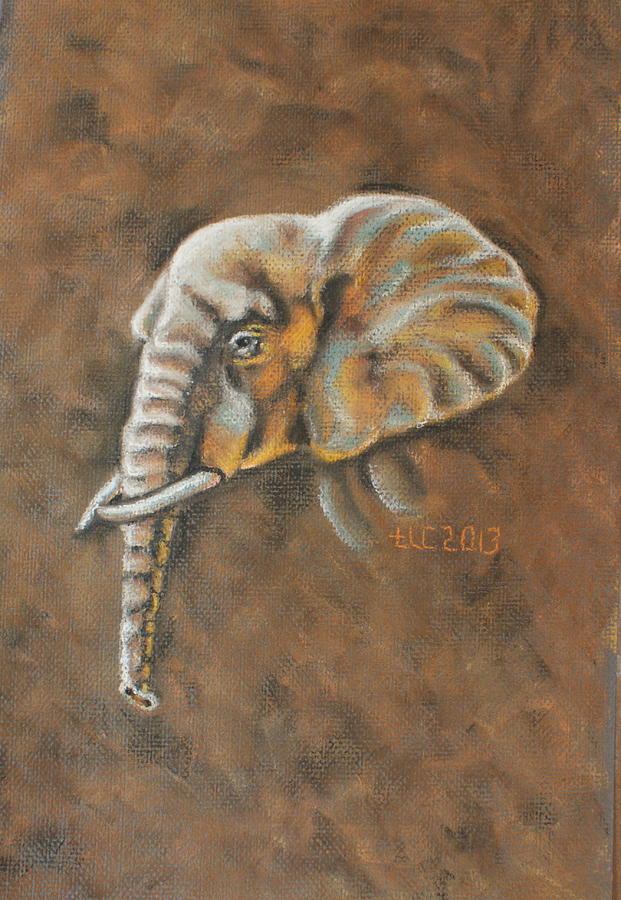Elephant Painting by Theresa Cangelosi