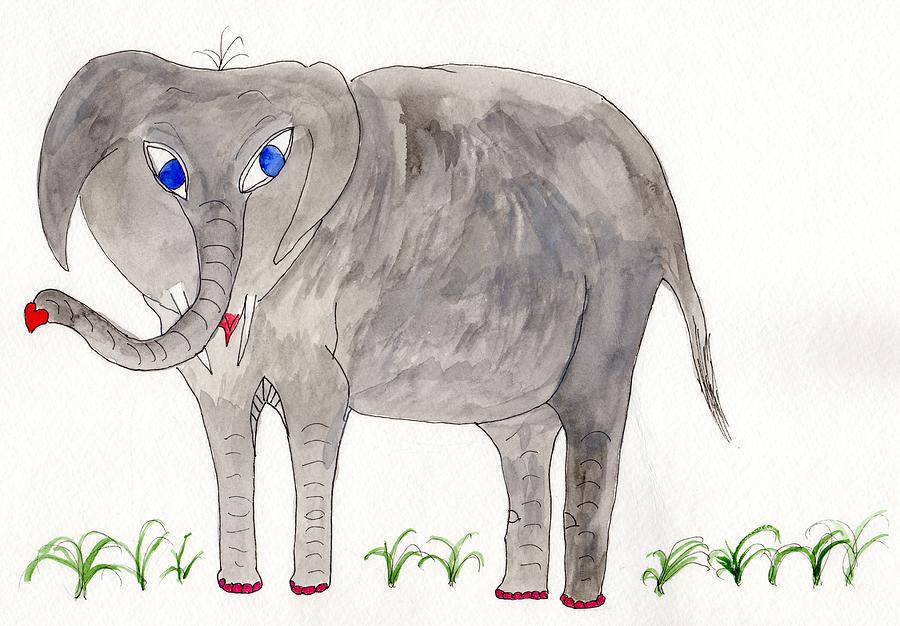 Elephoot Painting by Helen Holden-Gladsky