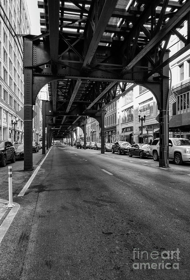Elevated train track The Loop in Chicago, IL Photograph by Patricia Hofmeester
