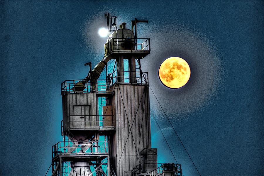 Elevator Moon Photograph by David Matthews
