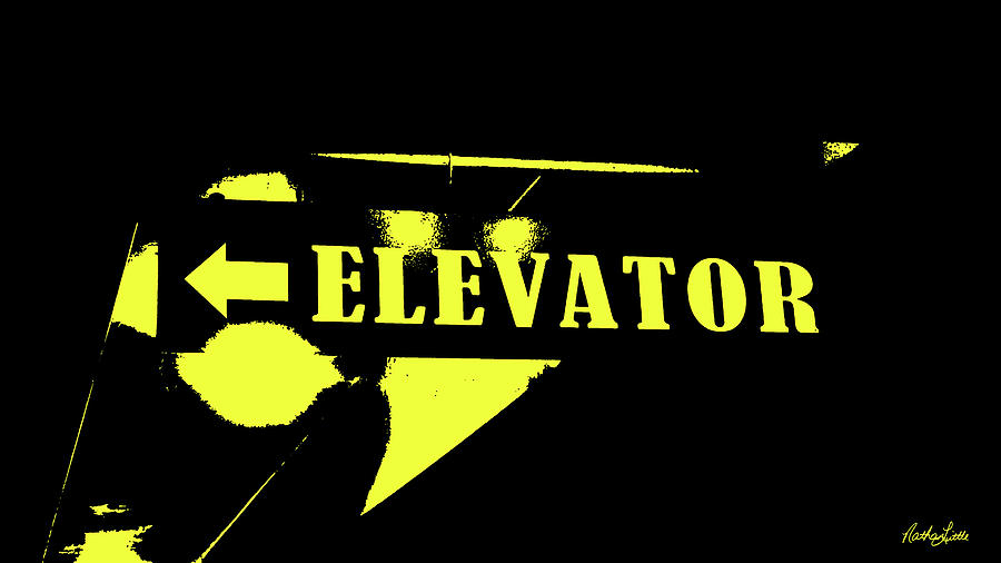 Elevator Sign Photograph by Nathan Little