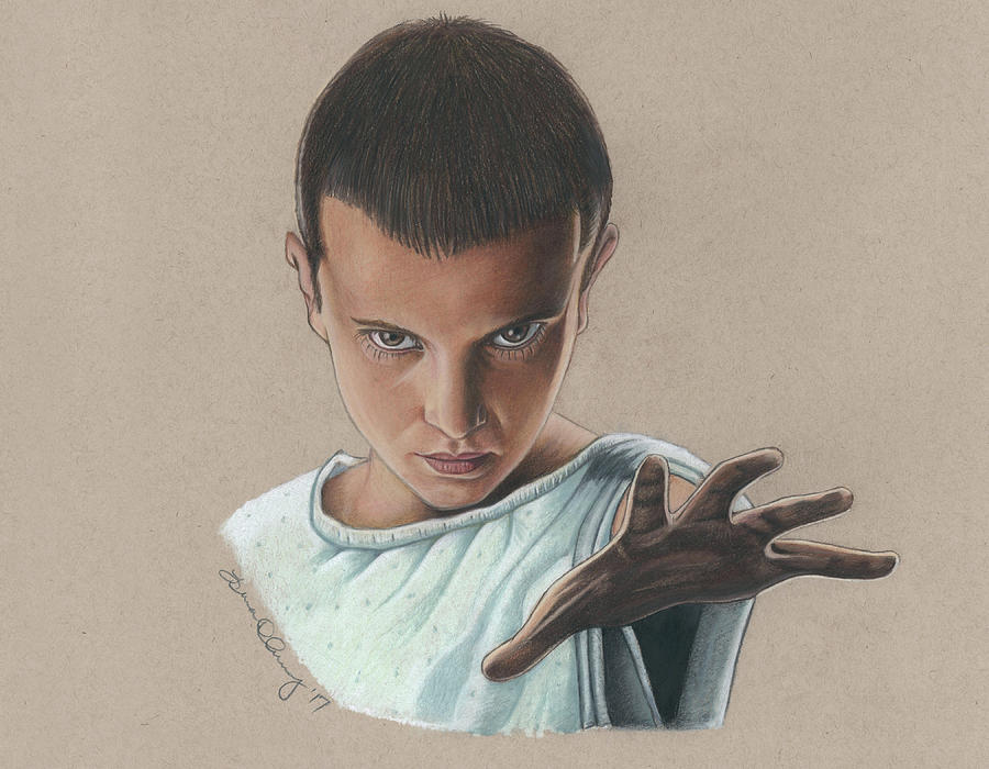 Eleven Drawing by Lena DeGregory