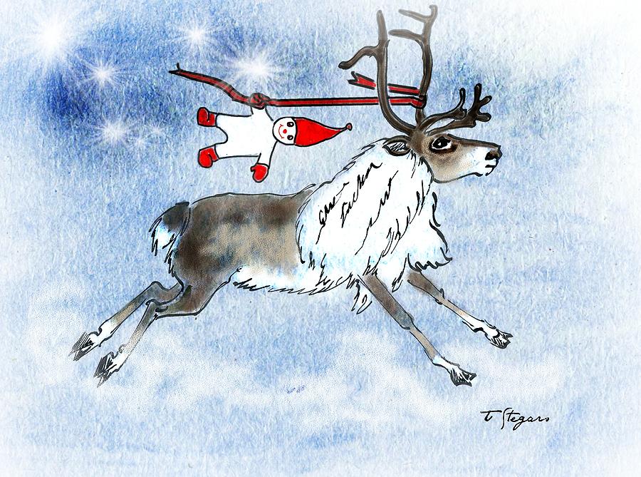 Elf and Reindeer by Tarja Stegars Elf and Reindeer by Tarja Stegars