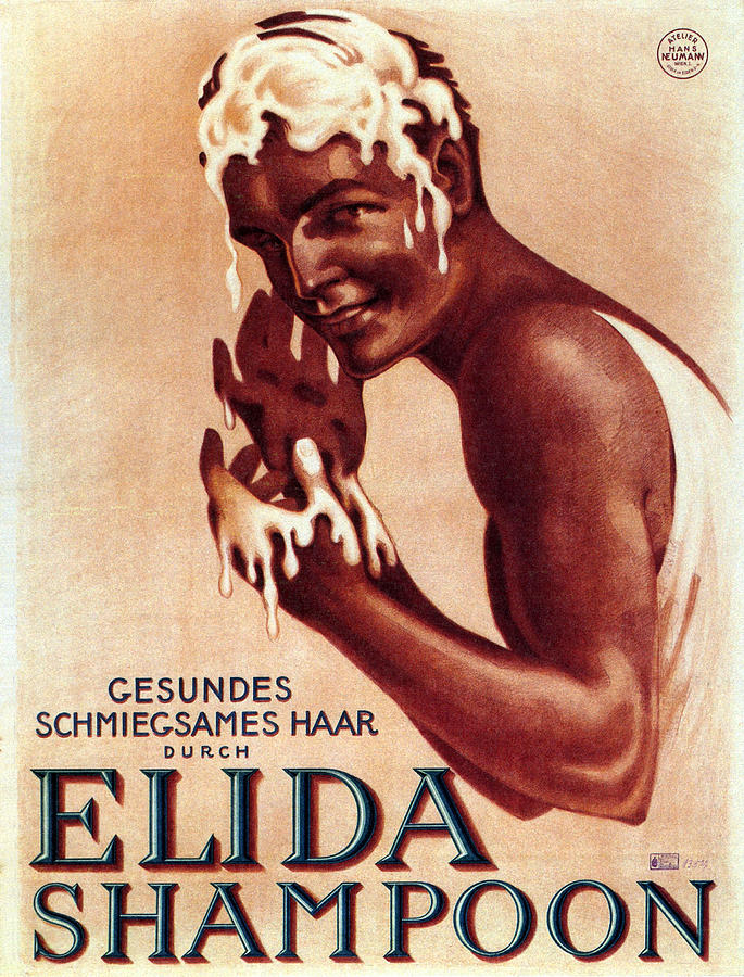 Elida Shampoon - Austrian Shampoo Poster - Vintage Advertising Poster Mixed Media by Studio Grafiikka