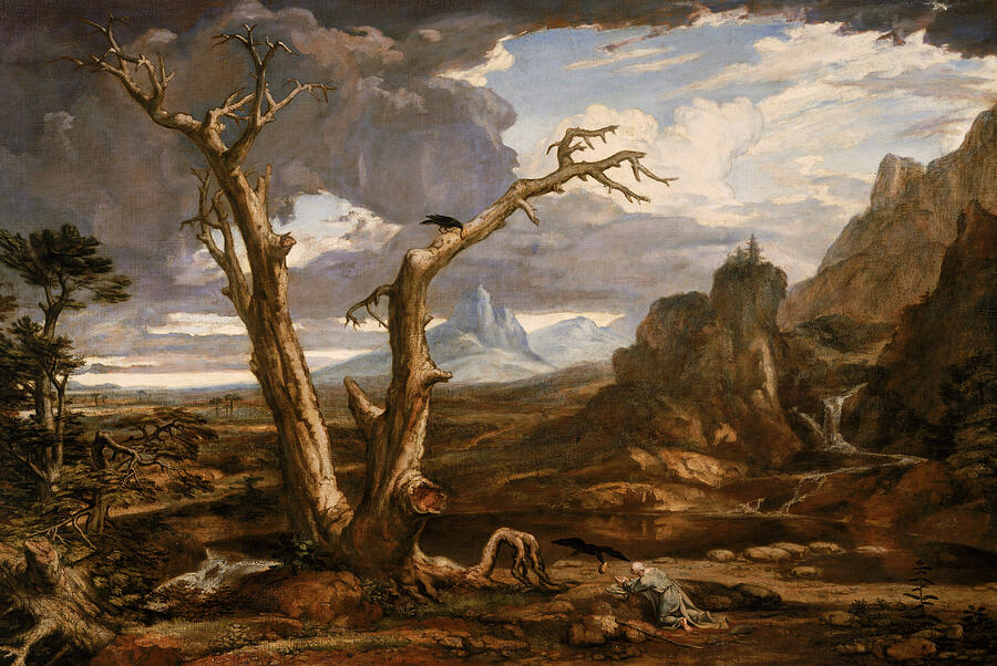 Elijah in the Desert, from 1818 Painting by Washington Allston Elijah in the Desert, from 1818 Painting by Washington Allston
