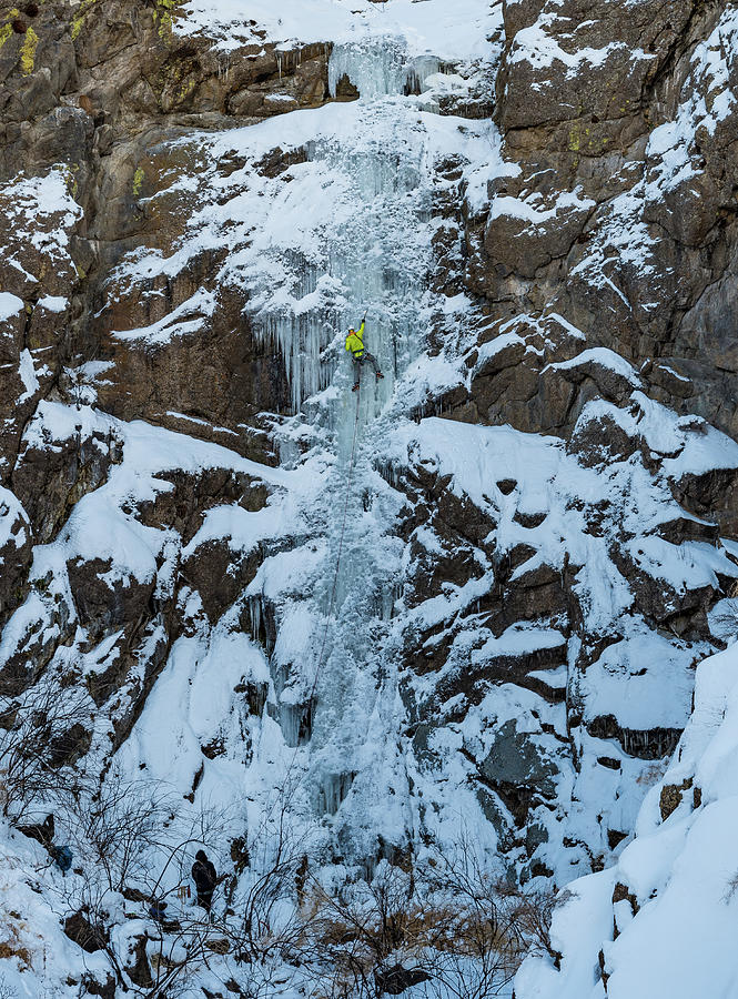 Elijah Weber climbs a route called Hidden Falls Photograph by Elijah ...