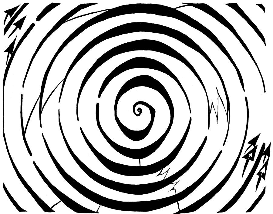 Maze Drawing - Eliptical Maze by Yonatan Frimer Maze Artist Maze Drawing - Eliptical Maze by Yonatan Frimer Maze Artist