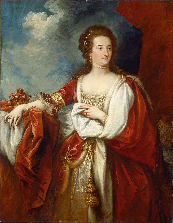 Elizabeth Countess of Effingham Painting by Benjamin West