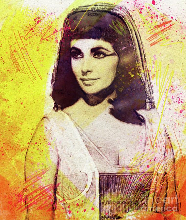 Elizabeth Taylor As Cleopatra Digital Art
