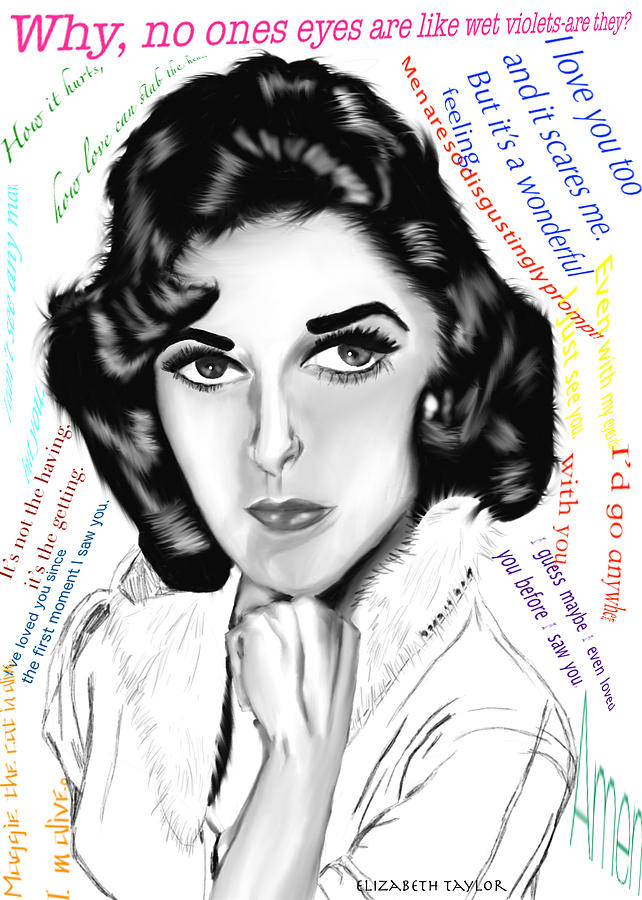 Elizabeth Taylor Digital Art by Bless Misra
