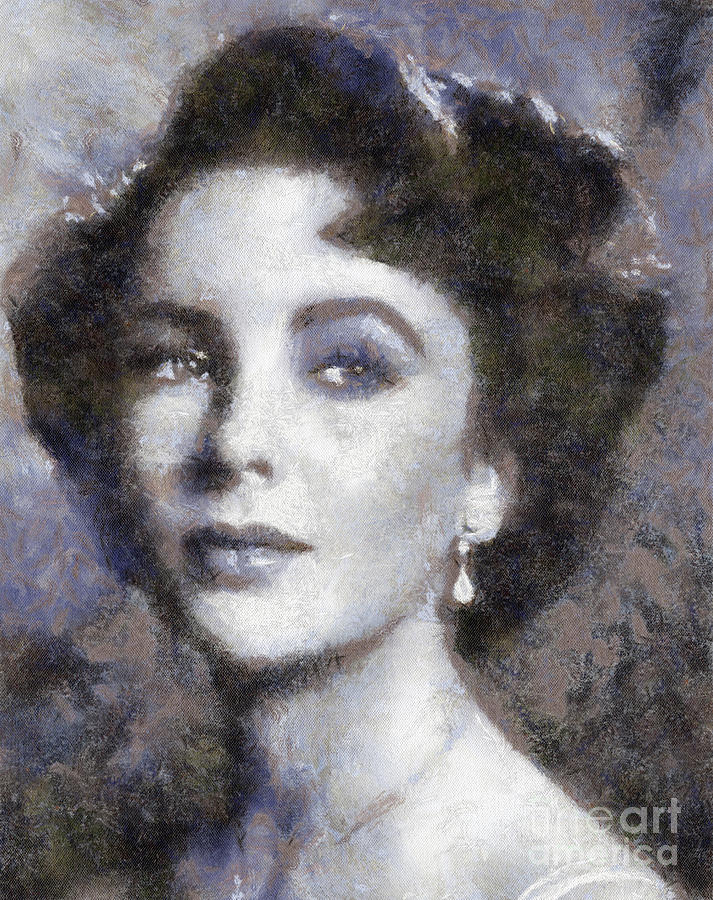 Elizabeth Taylor By Sarah Kirk Painting