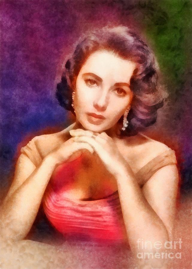Elizabeth Taylor, Vintage Hollywood Legend Painting