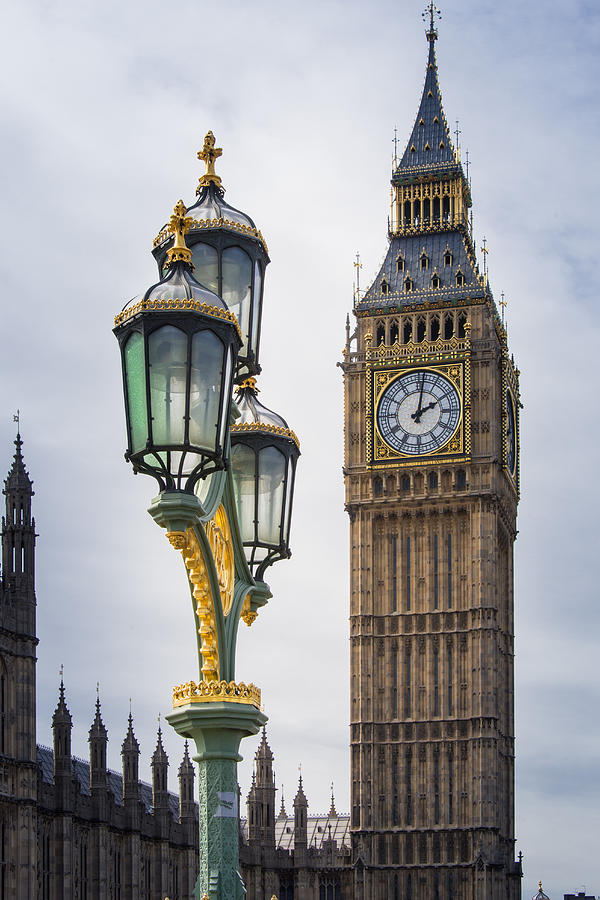 Big Ben Photograph - Elizabeth Tower Viewed from Westminster Bridge by AMB Fine Art Photography